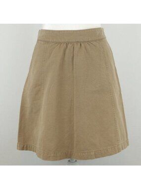 Ibex Trooper Women's Size 4 Tan Organic Cotton Hemp Woven Casual Mini Skirt